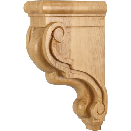 HARDWARE RESOURCES 3-3/8" Wx7-3/4"Dx13"H White Birch Scrolled Corbel CORF-WB